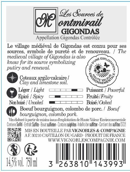 Etiquette Les sources de Montmirail 2021