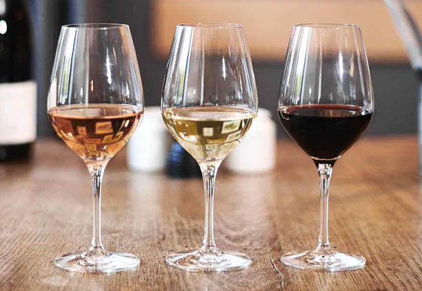 Verre de vin tricolore