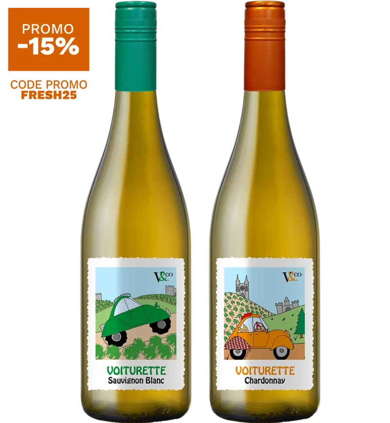 Pack Frais & Festif 5 – VOITURETTE Sauvignon & Chardonnay